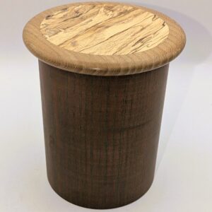 Green and Brown lidded Jar